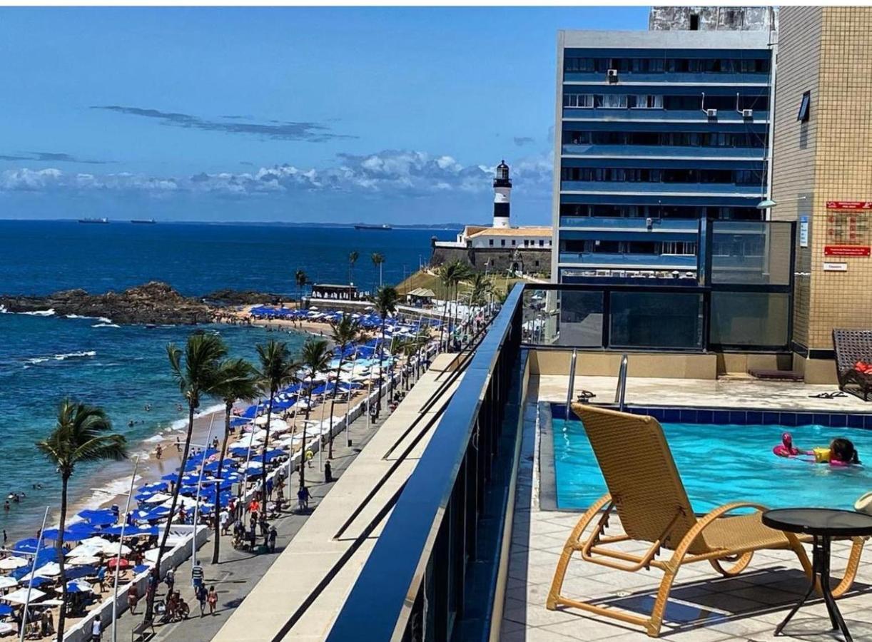 Belissimo Flat Direto Na Praia Da Barra - Flat Beira Mar No Circuito Do Carnaval Salvador Kültér fotó